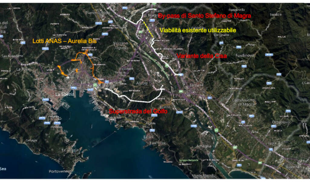 Superstrada del Golfo, Cisa bis e bypass di Santo Stefano